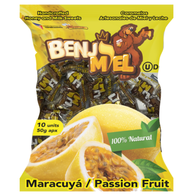 Caramelos Benjimiel Sabor Maracuyá 8 unds x 40 g