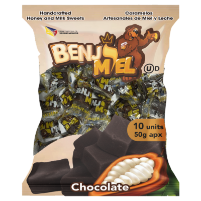 Caramelos Benjimiel Sabor Chocolate 8 unds x 40 g