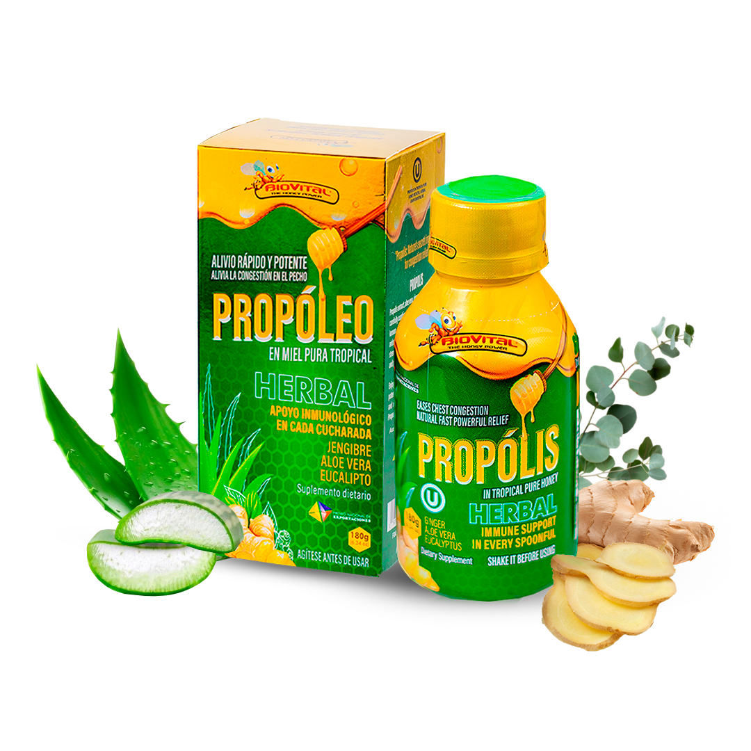 ADULTS - BIOVITAL COUGH SYRUP WITH PROPOLIS & PURE TROPICAL HONEY 180G
