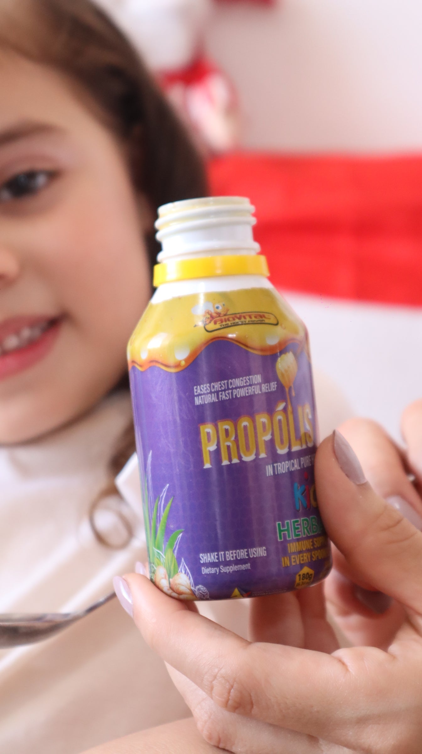 KIDS - BIOVITAL COUGH SYRUP WITH PROPOLIS & PURE TROPICAL HONEY 180G