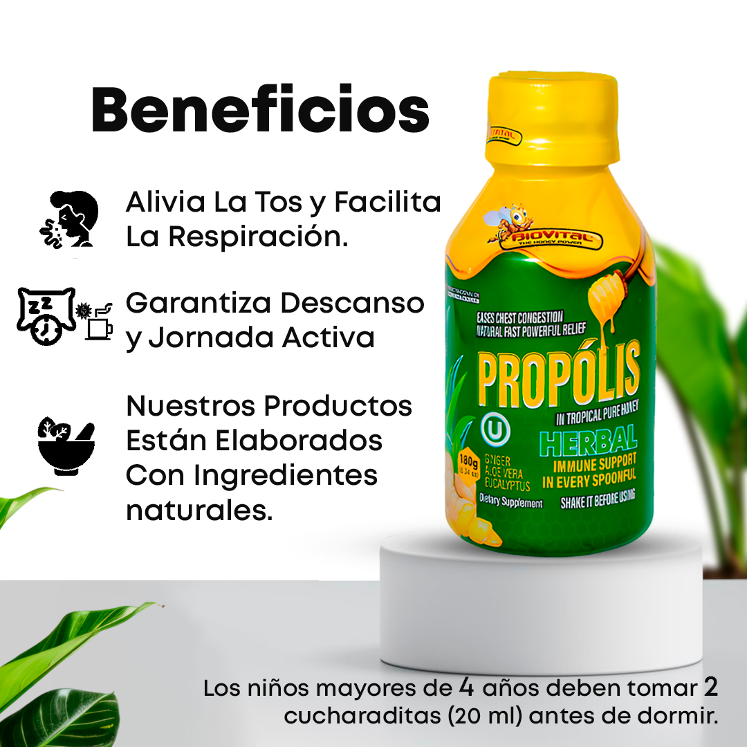 Biovital Propolis in Tropical Pure Herbal Honey x 180 g