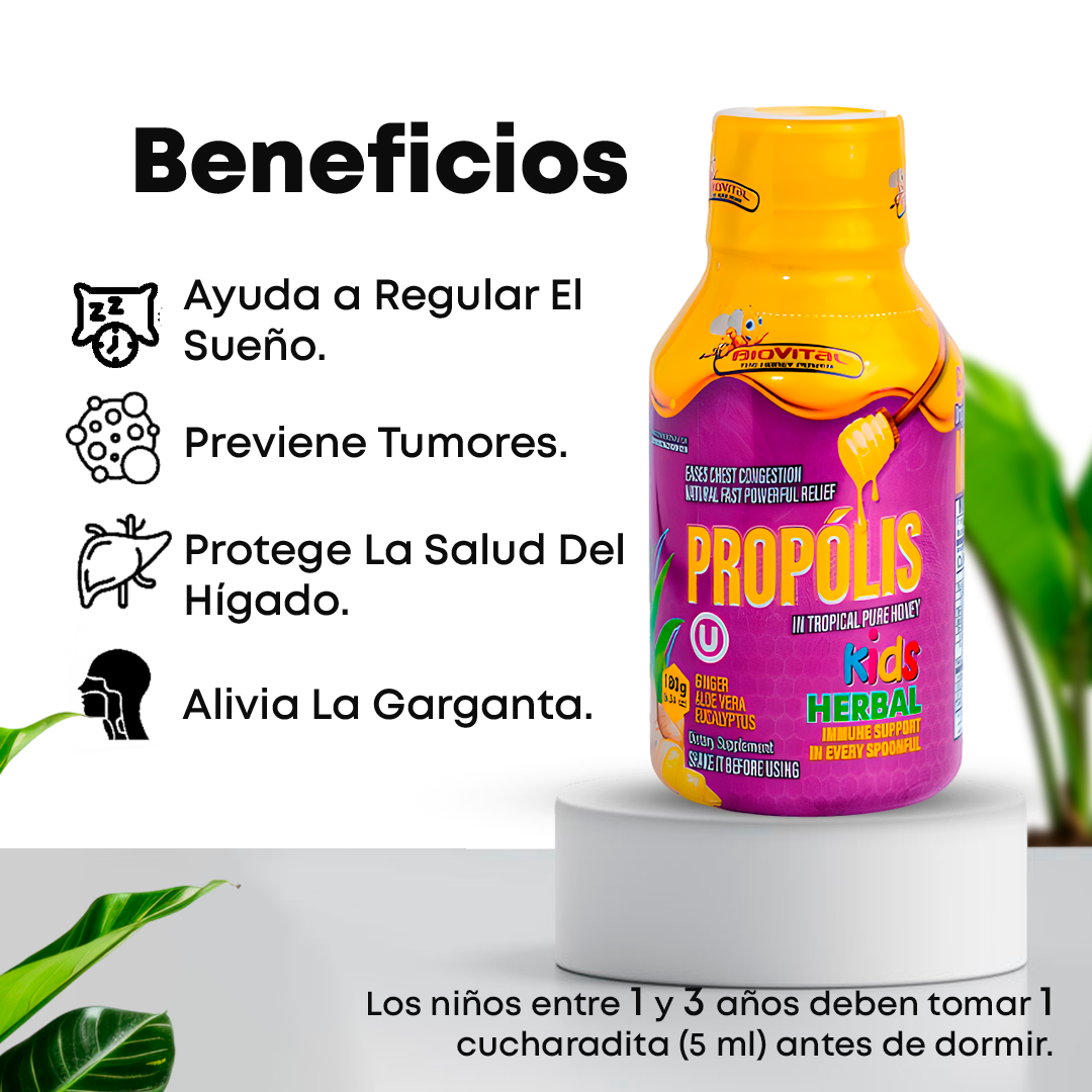 Biovital Propolis In Tropical Pure Honey Kids x 180 g