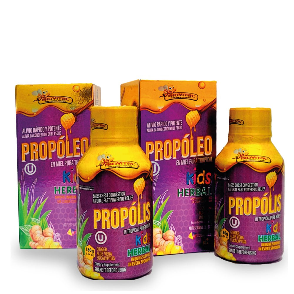 Propóleo Biovital Miel Pura Tropical PrePack 2 unds x 180 g c/u