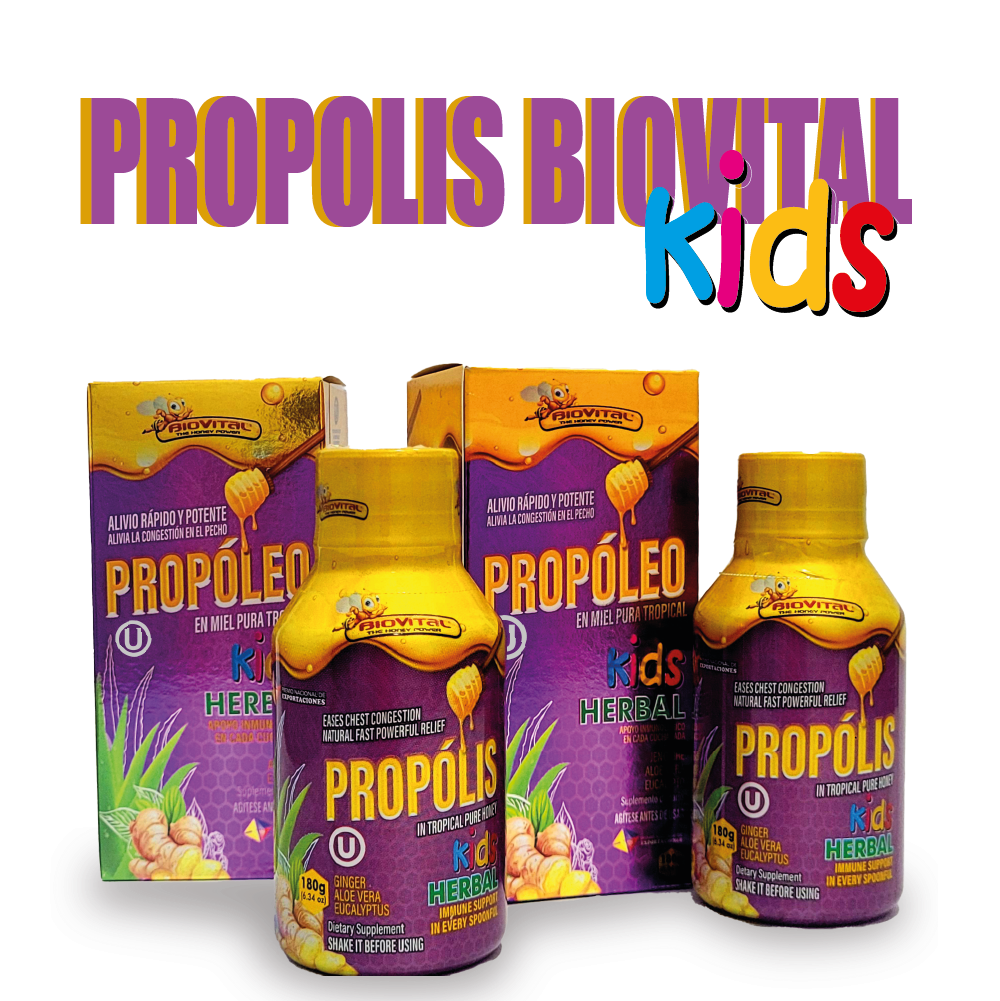 Propóleo Biovital Miel Pura Tropical PrePack 2 unds x 180 g c/u