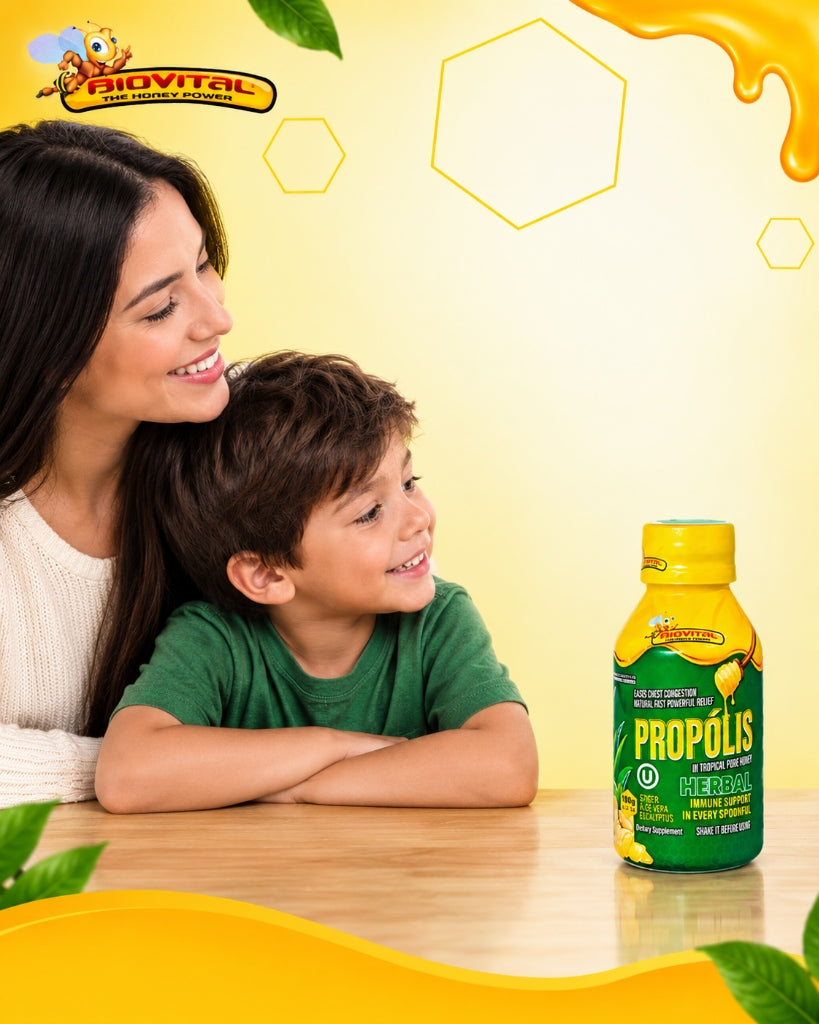 Mother and son with BioVital Propolis Herbal